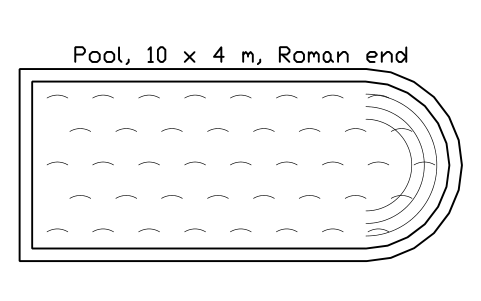 Preview of the Pool, 10 x 4 m, Roman end symbol, block POL_POOL_10X4_ROMAN