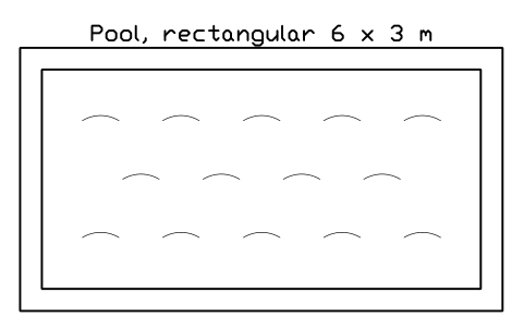 Preview of the Pool, rectangular 6 x 3 m symbol, block POL_POOL_6X3