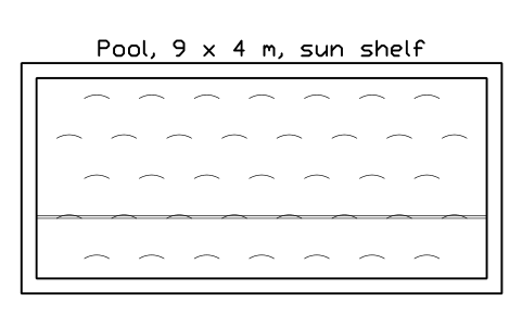 Preview of the Pool, 9 x 4 m, sun shelf symbol, block POL_POOL_9X4_LEDGE