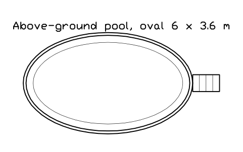 Preview of the Above-ground pool, oval 6 x 3.6 m symbol, block POL_POOL_ABOVE_6X3