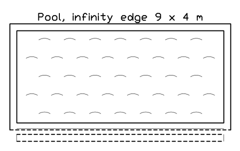 Preview of the Pool, infinity edge 9 x 4 m symbol, block POL_POOL_INFINITY_9X4