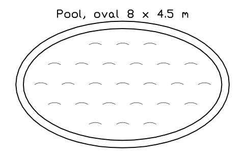 Preview of the Pool, oval 8 x 4.5 m symbol, block POL_POOL_OVAL_8X4