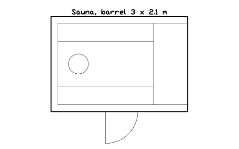 Preview of the Sauna, barrel 3 x 2.1 m symbol, block POL_SAUNA_BARREL