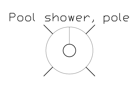 Preview of the Pool shower, pole symbol, block POL_SHOWER_POLE