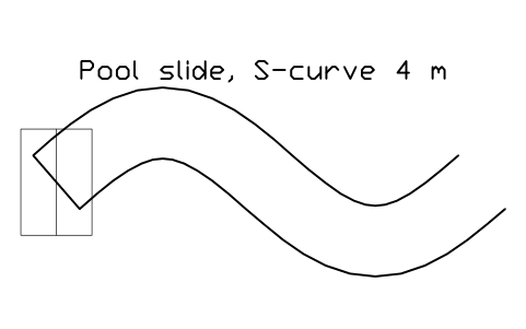 Preview of the Pool slide, S-curve 4 m symbol, block POL_SLIDE_S