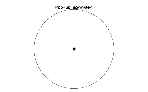 Preview of the Pop-up sprinkler symbol, block POL_SPRINKLER_POP