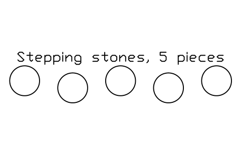 Preview of the Stepping stones, 5 pieces symbol, block POL_STEPPING_STONES