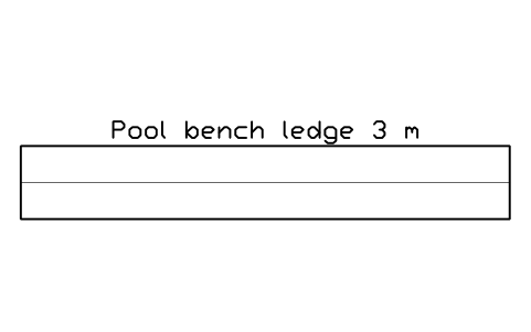 Preview of the Pool bench ledge 3 m symbol, block POL_STEPS_BENCH