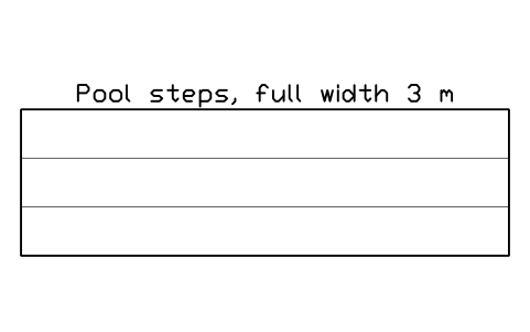 Preview of the Pool steps, full width 3 m symbol, block POL_STEPS_FULL