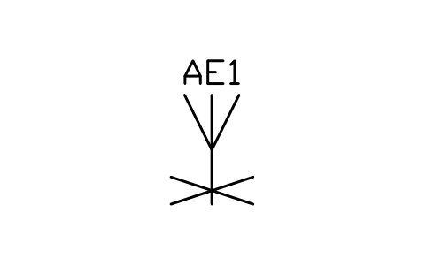 Anteprima del simbolo Direction finding antenna, blocco TLX_S01107_DIRECTION_FINDING_ANTENNA
