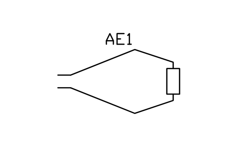 Anteprima del simbolo Antenna, rhombic, blocco TLX_S01112_ANTENNA_RHOMBIC