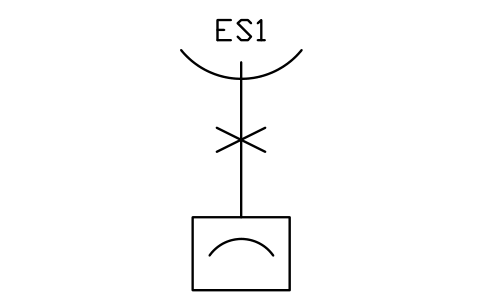 Anteprima del simbolo Earth station, tracking only, blocco TLX_S01136_EARTH_STATION_TRACKING_ONLY