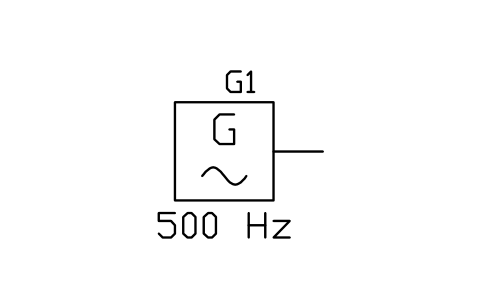 Anteprima del simbolo Sine-wave generator, 500 Hz, blocco TLX_S01226_SINE_WAVE_GENERATOR_500_HZ