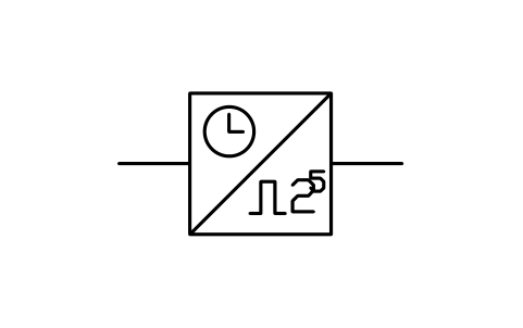 Anteprima del simbolo Clock-time to binary code, blocco TLX_S01237_CLOCK_TIME_TO_BINARY_CODE