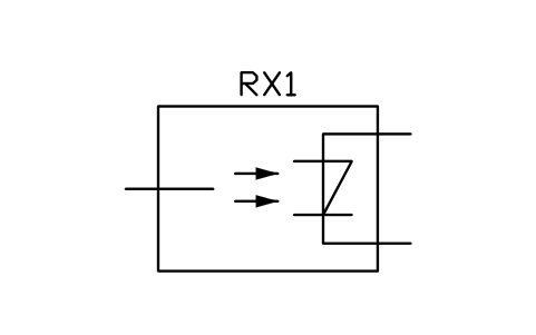 Anteprima del simbolo Guided light receiver, blocco TLX_S01327_GUIDED_LIGHT_RECEIVER