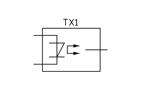 Anteprima del simbolo Guided light TX, coherent, blocco TLX_S01328_GUIDED_LIGHT_TX_COHERENT
