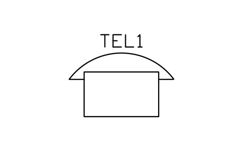 Telephone set 심볼 미리보기, 블록 TEL_S01017_TELEPHONE_SET