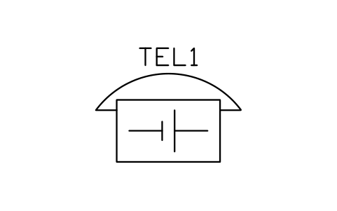 Telephone, local battery 심볼 미리보기, 블록 TEL_S01018_TELEPHONE_LOCAL_BATTERY