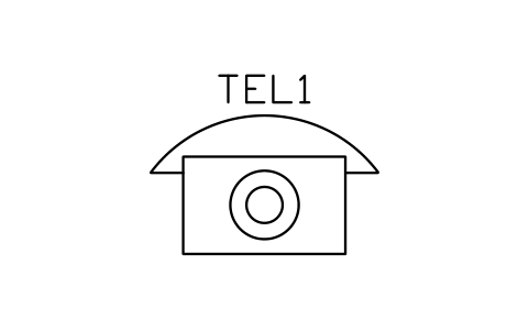 Telephone, common battery 심볼 미리보기, 블록 TEL_S01019_TELEPHONE_COMMON_BATTERY