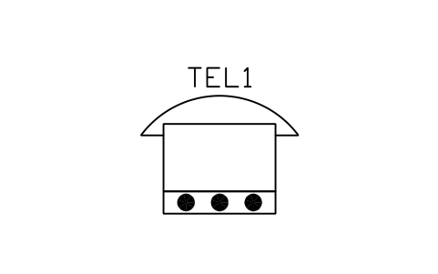 Telephone, several lines 심볼 미리보기, 블록 TEL_S01028_TELEPHONE_SEVERAL_LINES