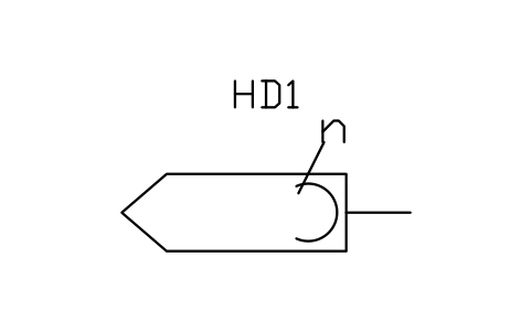 Magnetic head, n tracks 심볼 미리보기, 블록 TEL_S01065_MAGNETIC_HEAD_N_TRACKS