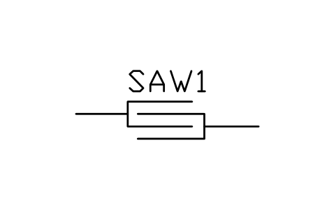SAW transducer 심볼 미리보기, 블록 TEL_S01074_SAW_TRANSDUCER