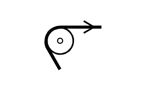 Vorschau des Symbols Material über angetriebene Walze, Block ITX_0043