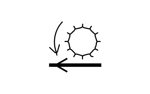 Vorschau des Symbols Bürsten gegen Warenlaufrichtung, Block ITX_0570