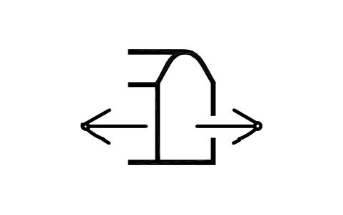 Vorschau des Symbols Spitztisch, waagerecht, Block ITX_0619