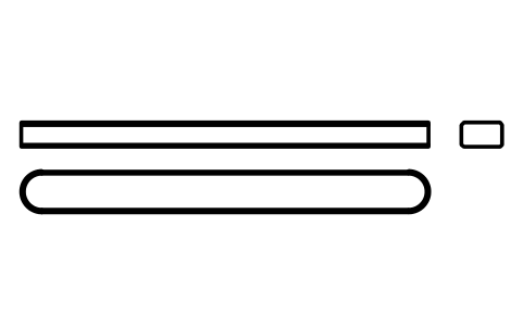 Vorschau des Symbols Flache Passfeder Form A 10 x 6 x 100, Block KEY_A_10X6X100