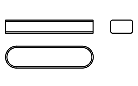Vorschau des Symbols Flache Passfeder Form A 10 x 6 x 40, Block KEY_A_10X6X40
