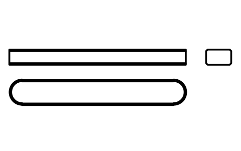 Vorschau des Symbols Flache Passfeder Form A 10 x 6 x 70, Block KEY_A_10X6X70