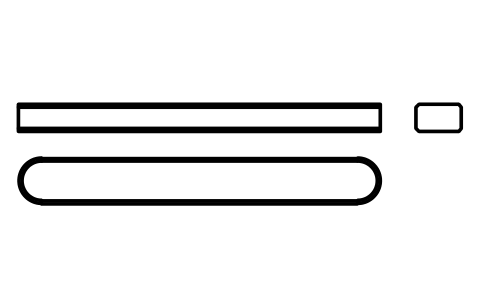 Vorschau des Symbols Flache Passfeder Form A 10 x 6 x 80, Block KEY_A_10X6X80