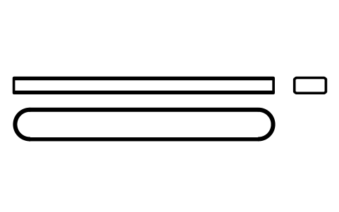 Vorschau des Symbols Flache Passfeder Form A 12 x 6 x 100, Block KEY_A_12X6X100