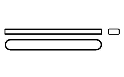 Vorschau des Symbols Flache Passfeder Form A 12 x 6 x 110, Block KEY_A_12X6X110