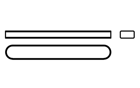 Vorschau des Symbols Flache Passfeder Form A 12 x 6 x 90, Block KEY_A_12X6X90