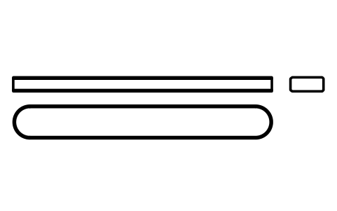 Vorschau des Symbols Flache Passfeder Form A 14 x 6 x 110, Block KEY_A_14X6X110