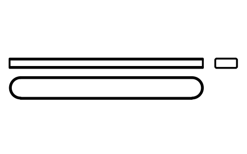 Vorschau des Symbols Flache Passfeder Form A 14 x 6 x 125, Block KEY_A_14X6X125
