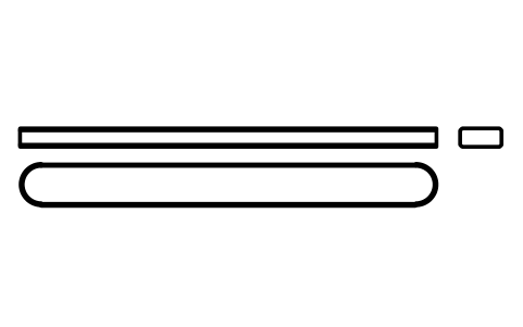 Vorschau des Symbols Flache Passfeder Form A 14 x 6 x 140, Block KEY_A_14X6X140