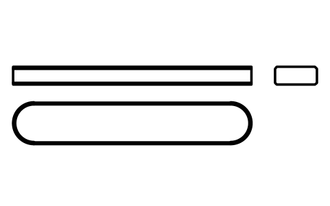 Vorschau des Symbols Flache Passfeder Form A 14 x 6 x 80, Block KEY_A_14X6X80