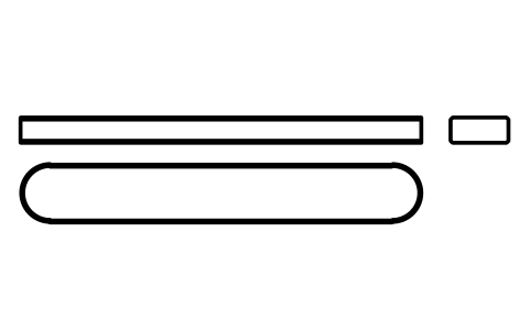 Vorschau des Symbols Flache Passfeder Form A 16 x 7 x 110, Block KEY_A_16X7X110