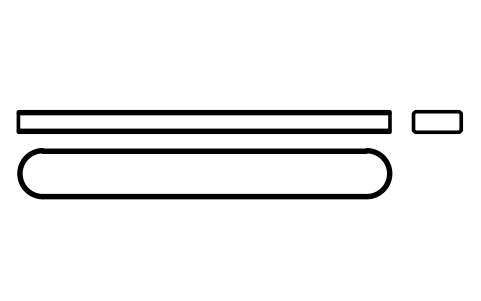 Vorschau des Symbols Flache Passfeder Form A 16 x 7 x 125, Block KEY_A_16X7X125