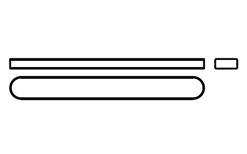 Vorschau des Symbols Flache Passfeder Form A 16 x 7 x 140, Block KEY_A_16X7X140