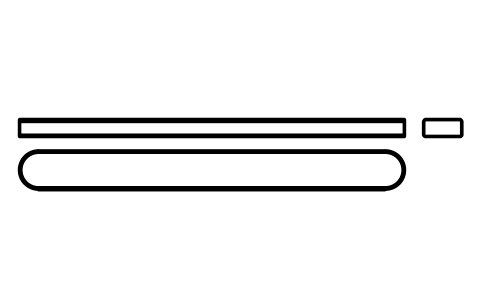 Vorschau des Symbols Flache Passfeder Form A 16 x 7 x 160, Block KEY_A_16X7X160