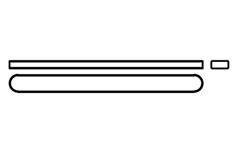 Vorschau des Symbols Flache Passfeder Form A 16 x 7 x 180, Block KEY_A_16X7X180