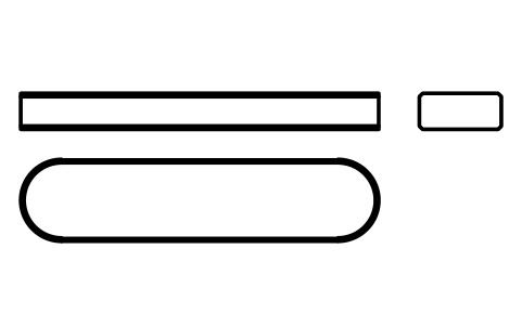 Vorschau des Symbols Flache Passfeder Form A 16 x 7 x 70, Block KEY_A_16X7X70