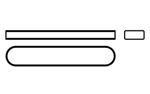 Vorschau des Symbols Flache Passfeder Form A 16 x 7 x 90, Block KEY_A_16X7X90