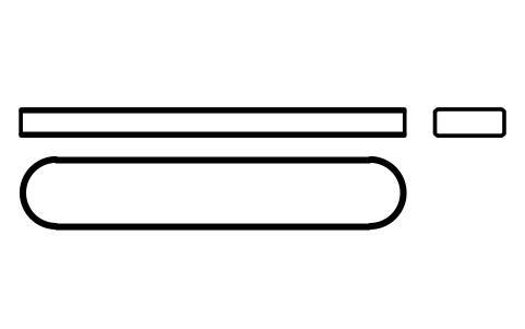 Vorschau des Symbols Flache Passfeder Form A 18 x 7 x 100, Block KEY_A_18X7X100