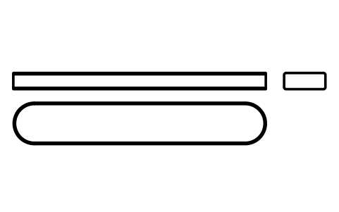 Vorschau des Symbols Flache Passfeder Form A 18 x 7 x 110, Block KEY_A_18X7X110