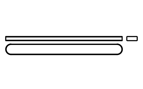Vorschau des Symbols Flache Passfeder Form A 18 x 7 x 200, Block KEY_A_18X7X200